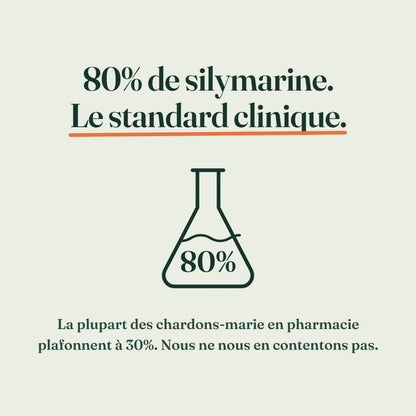 80% de silymarine, le standard clinique
