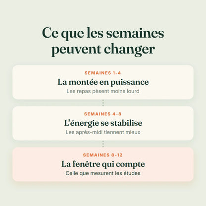 Ce que les semaines peuvent changer, de la semaine 1 à la semaine 12